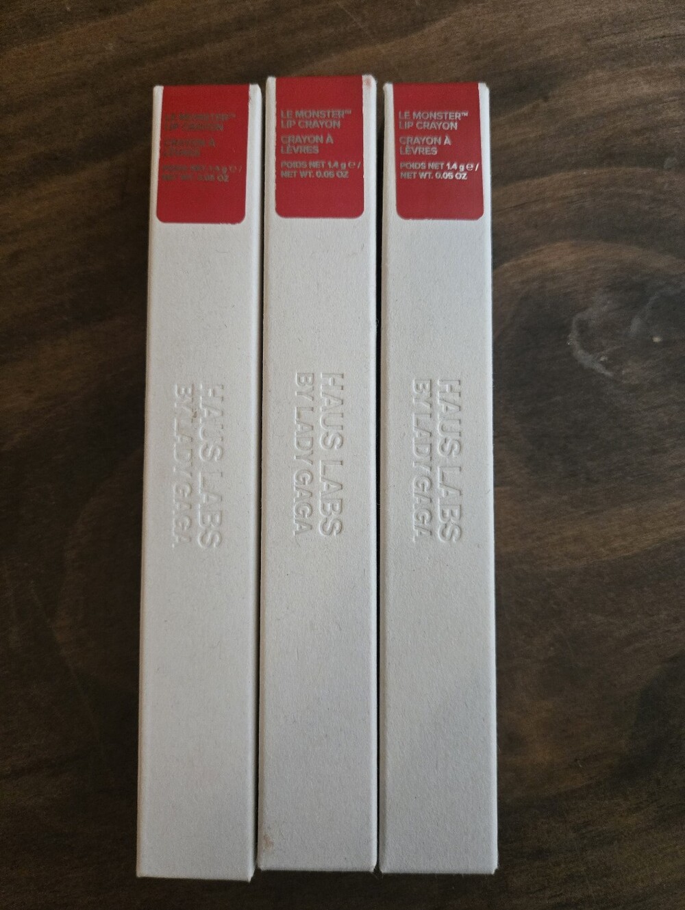 Set Of 3 Haus Labs By Lady Gaga Le Monster Lip Crayon - Crimson Matte